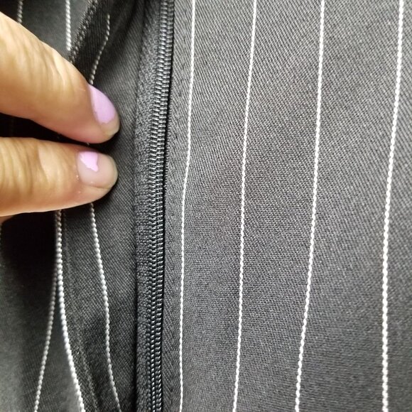 Nasty Gal Pants Womens 8 Black Pinstripe Up Your Life High Waisted *NWT* - Picture 5 of 16